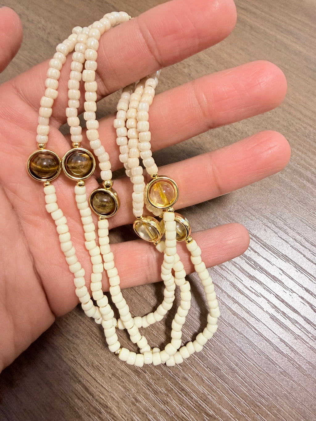 Tigers eye and citrine waistbeads